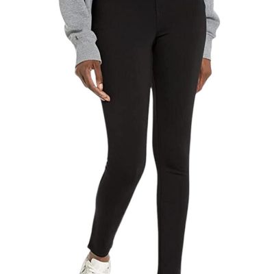 (NWT) Hue Women's Ponte Mid-Rise Stretch Leggings, Black Size XS